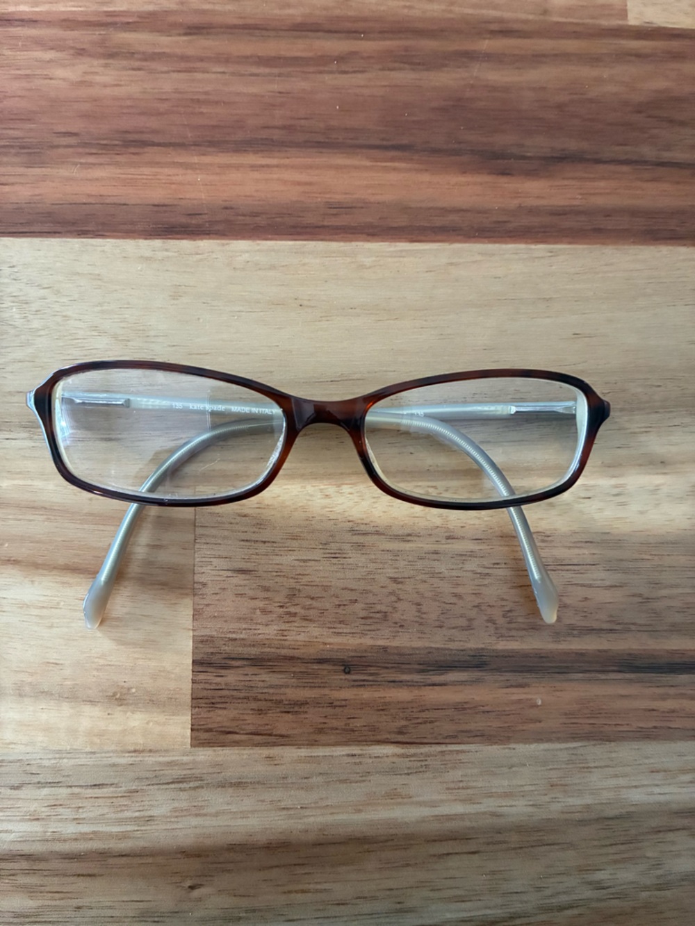 Kate Spade EDIE OFS5 Eyeglasses brown rectangle Glasses Frames Italy 48-15-135
